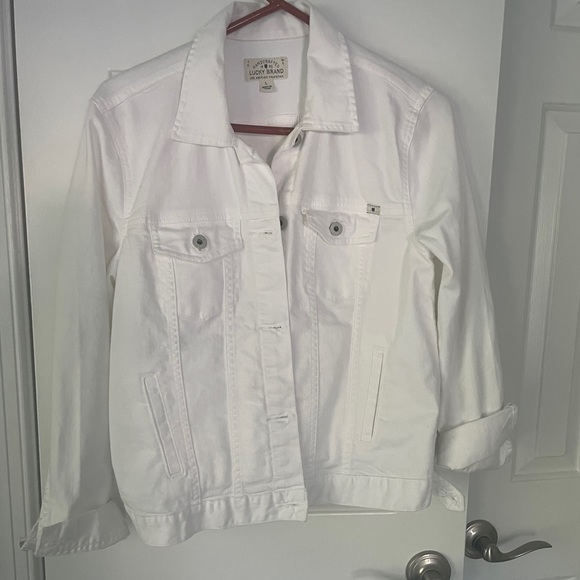 lucky Brand white jean jacket - Picture 1 of 3